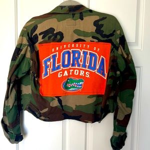 Gator jacket/shirt on repurposed military clothing.